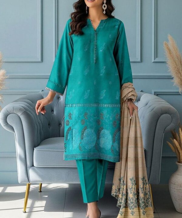 Bareeze Embroidered 3-Piece Un-Stiched Suit