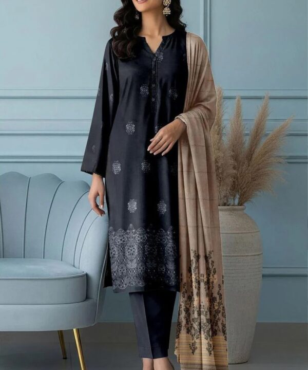 Bareeze Embroidered 3-Piece Un-Stiched Suit