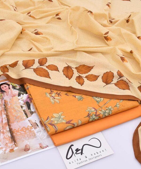 Asifa Nabeel lawn 3-Piece Un-stiched