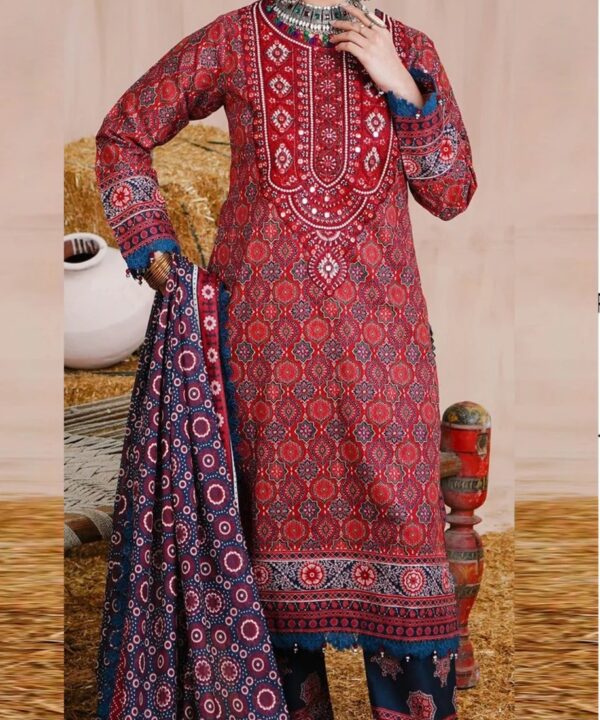 Iznik Digital Lawn 3-Piece Un-Stiched