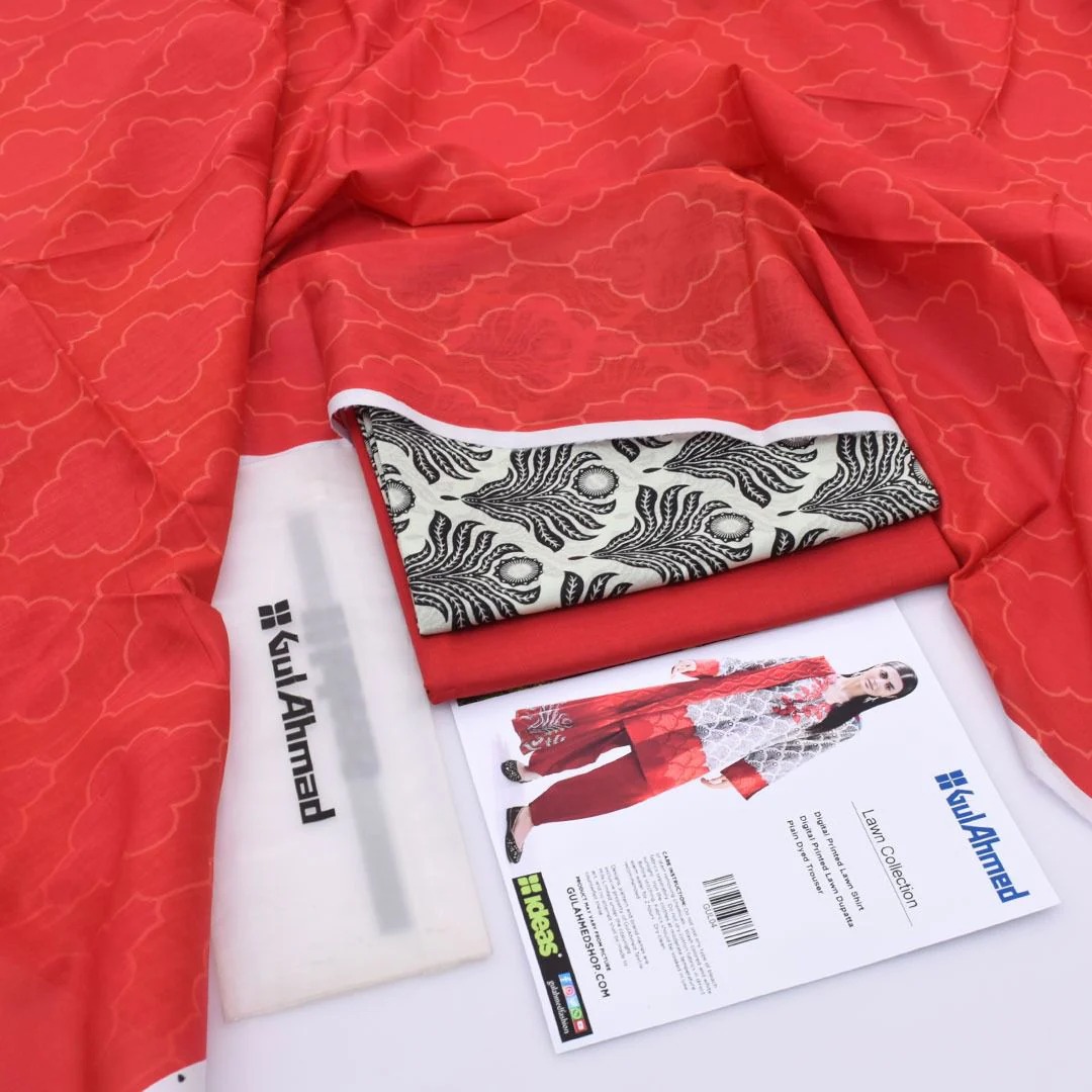 Gul Ahmed Digital Lawn 3-Piece Un-Stiched - Image 3