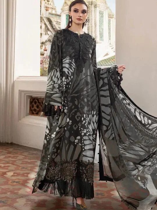 Maria.B Digital Lawn 3-Piece Un-Stiched