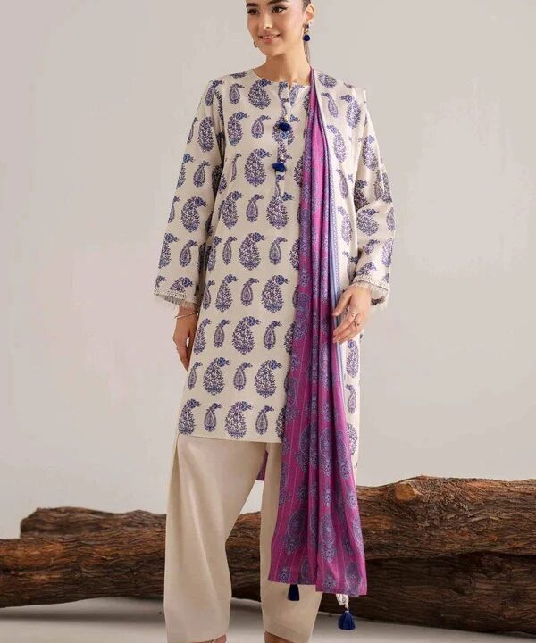 Nishat Printed Lawn 3-Piece Un-Stiched