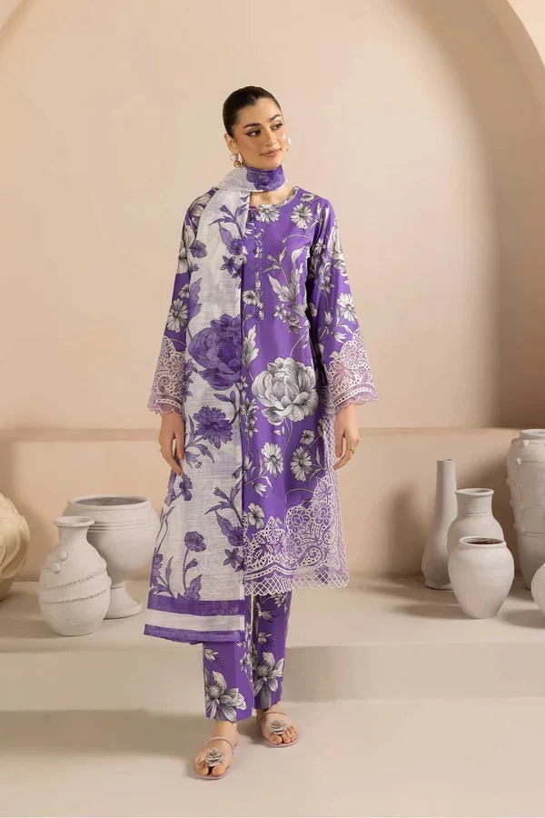 Adan's Libas Digital Lawn 3-Piece Un-Stiched