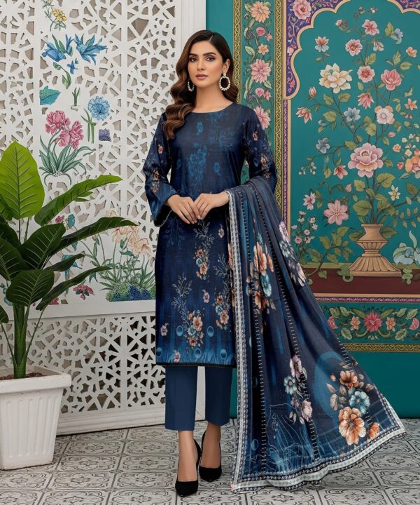 Iznik Digital Printed Lawn 3-Piece Un-Stiched