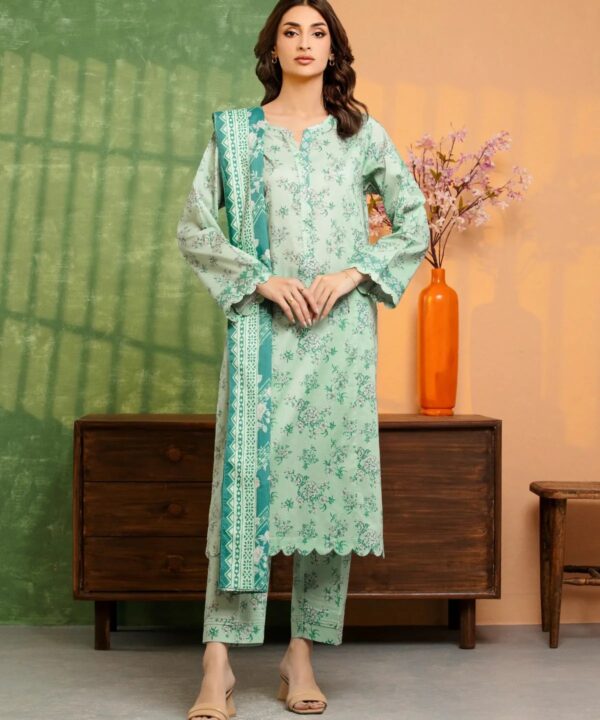 Edenrobe Digital Lawn 3-Piece Un-Stiched