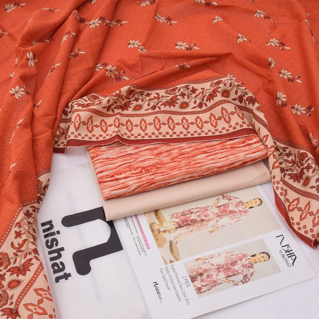Nishat Printed Lawn 3-Piece Un-Stiched - Image 2