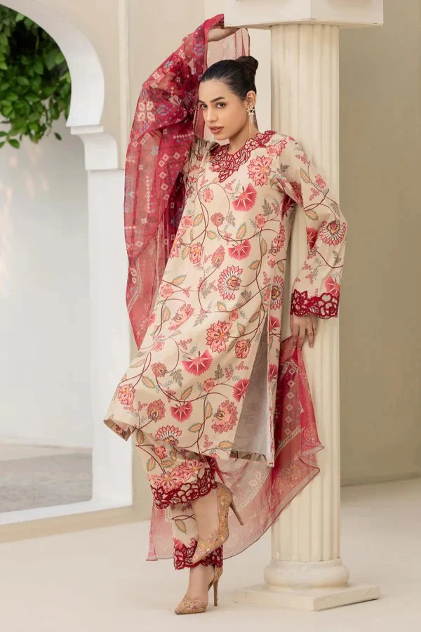 Adan's Libas Digital Lawn 3-Piece Un-Stiched - Image 2