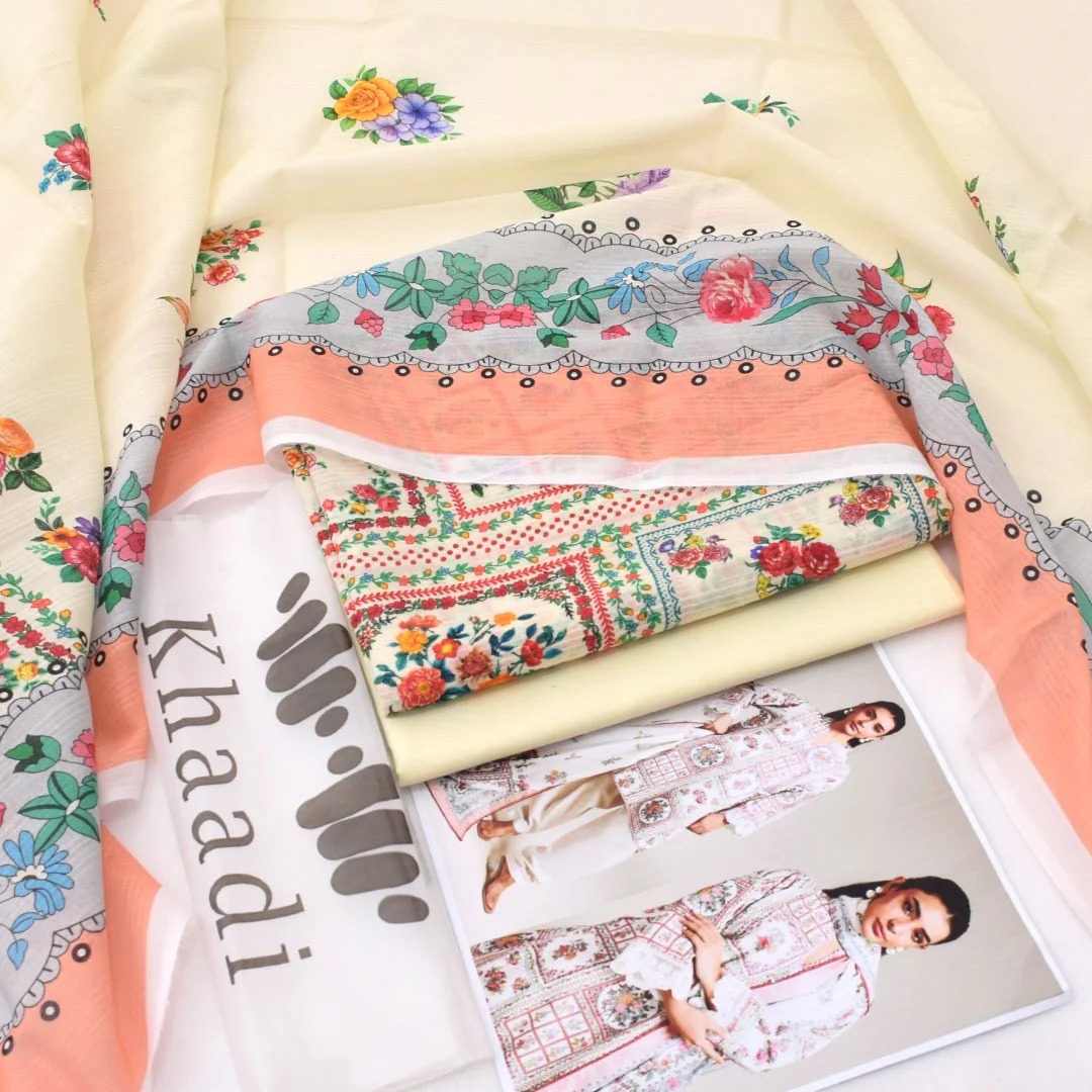 Khaadi Printed Lawn 3-Piece Un-Stiched - Image 3