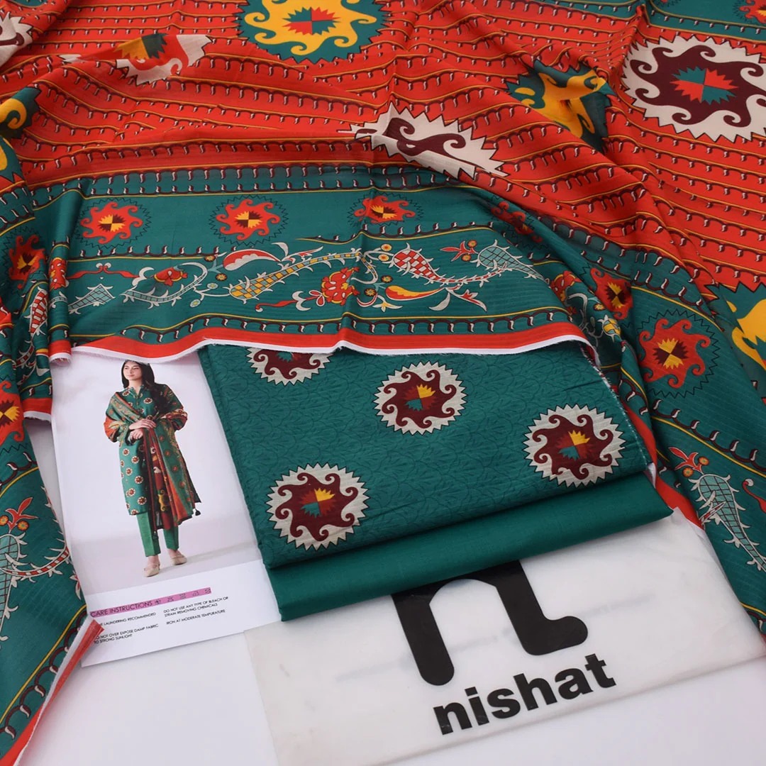 Nishat Printed Lawn 3-Piece Un-Stiched - Image 3
