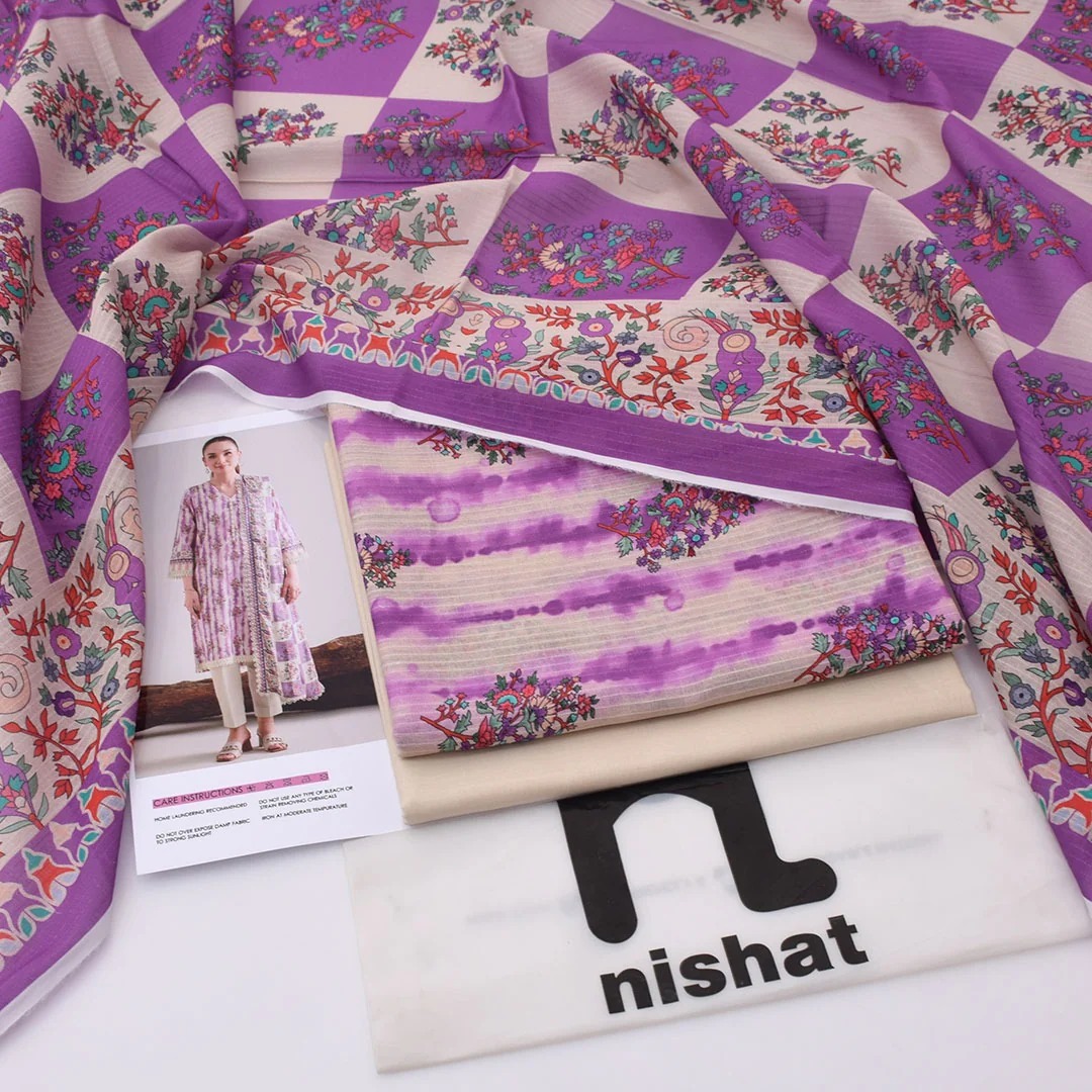 Nishat Printed Lawn 3-Piece Un-Stiched - Image 3