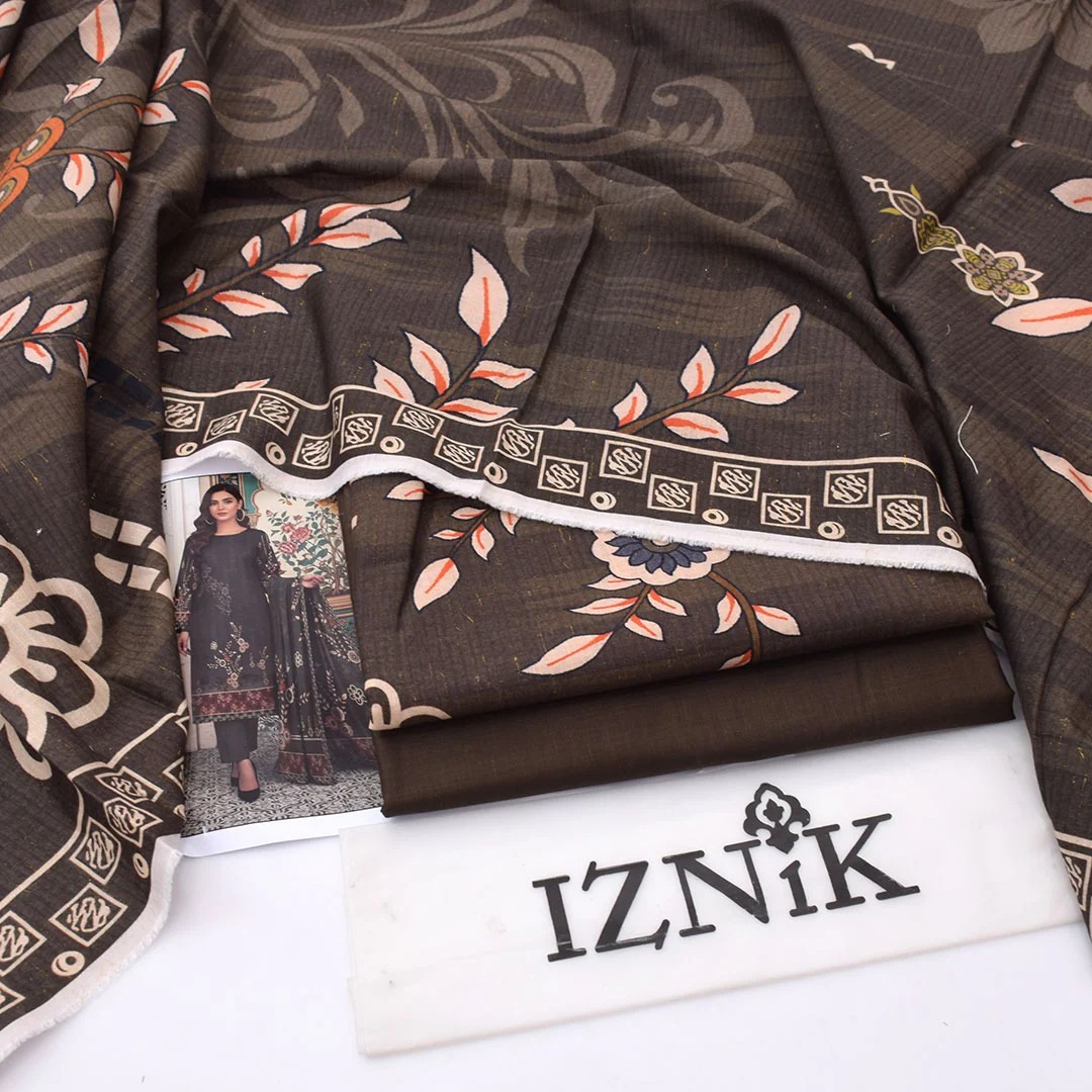 Iznik Digital Printed Lawn 3-Piece Un-Stiched - Image 3