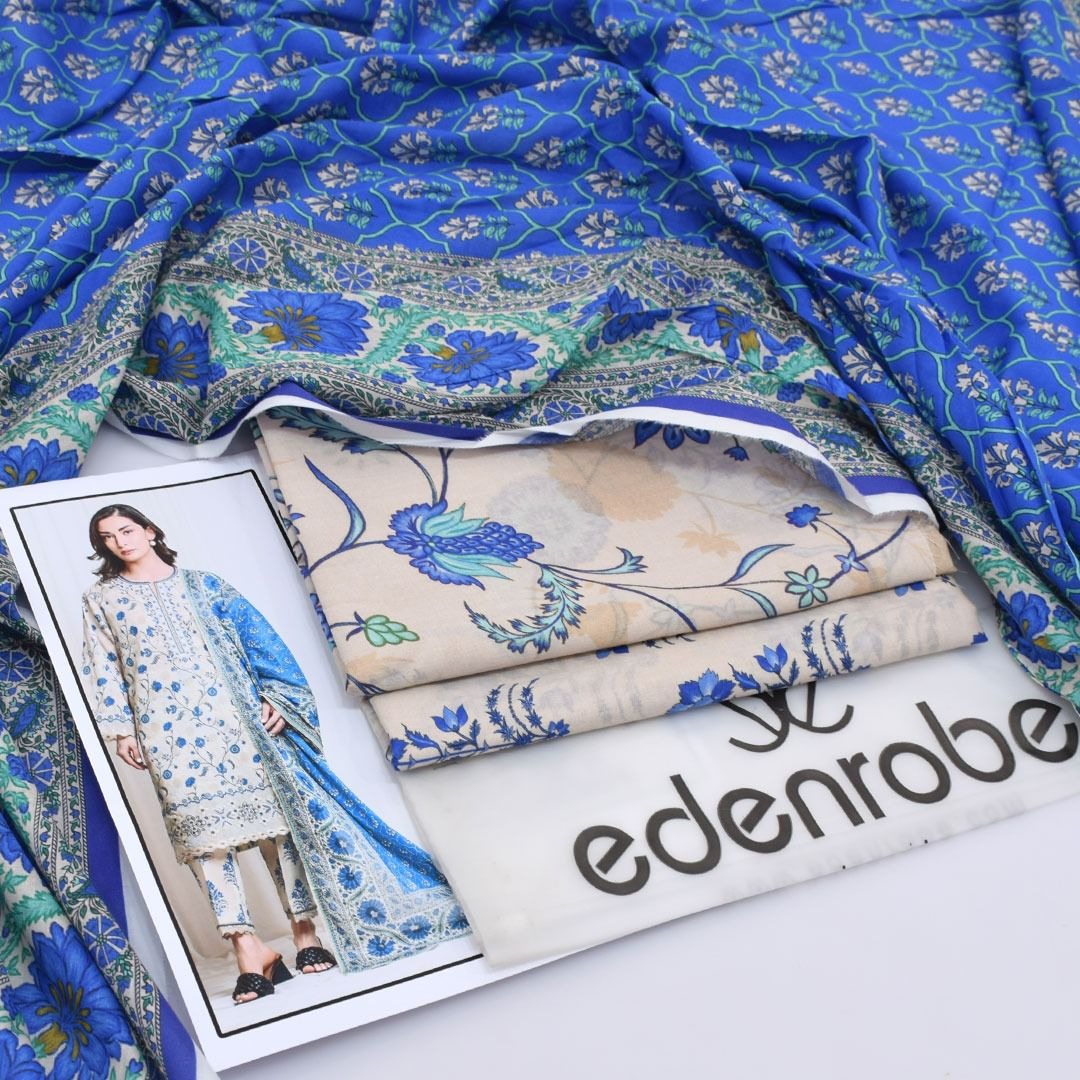 Edenrobe Digital Lawn 3-Piece Un-Stiched - Image 3